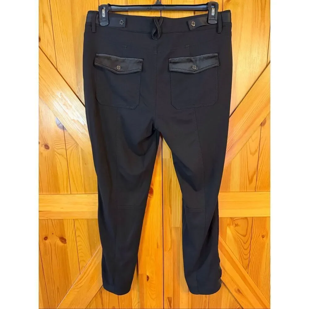 White House Black Market Women’s Utility Straight  Crop Black Pants Size 12 (693